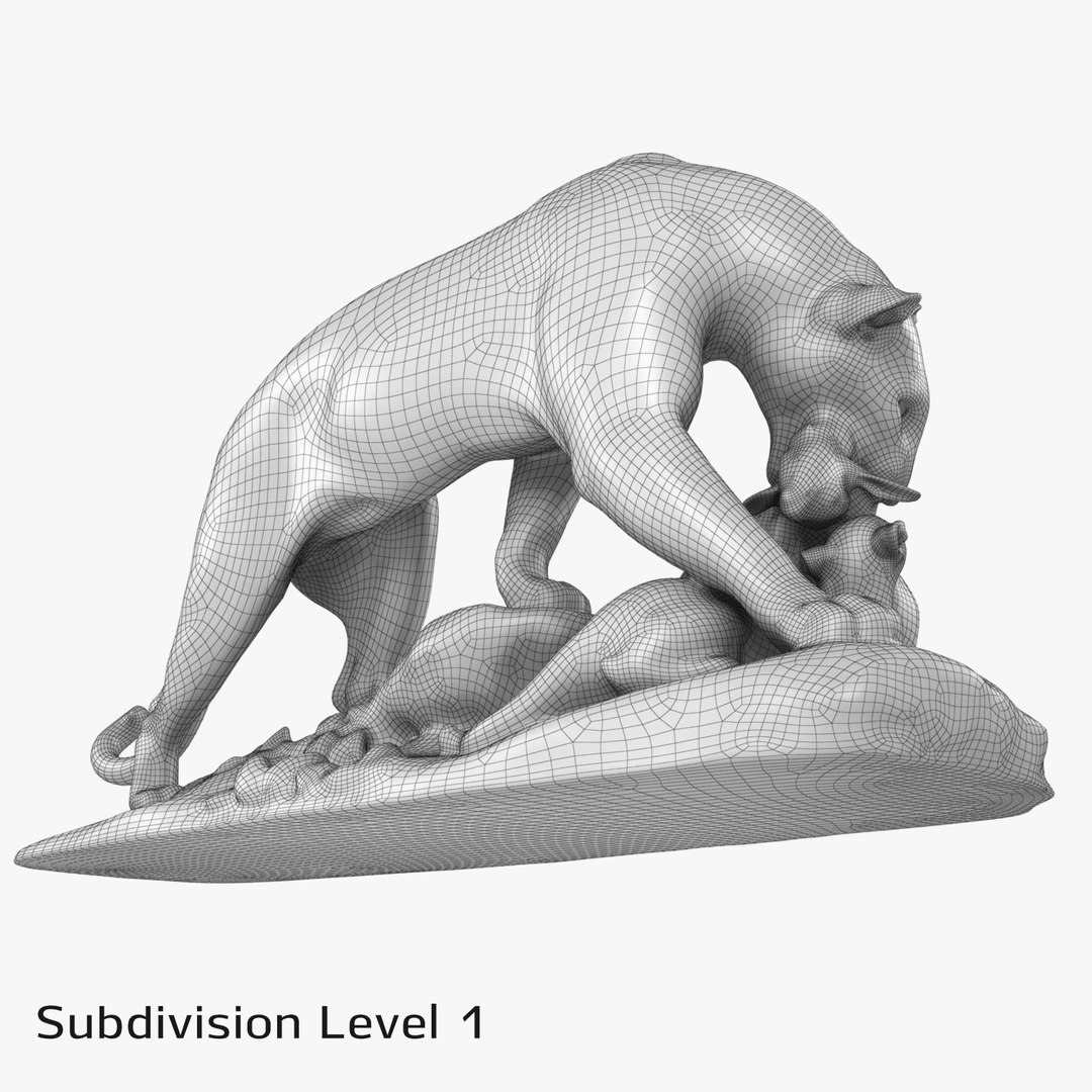 Panther statue 3D TurboSquid 1219387