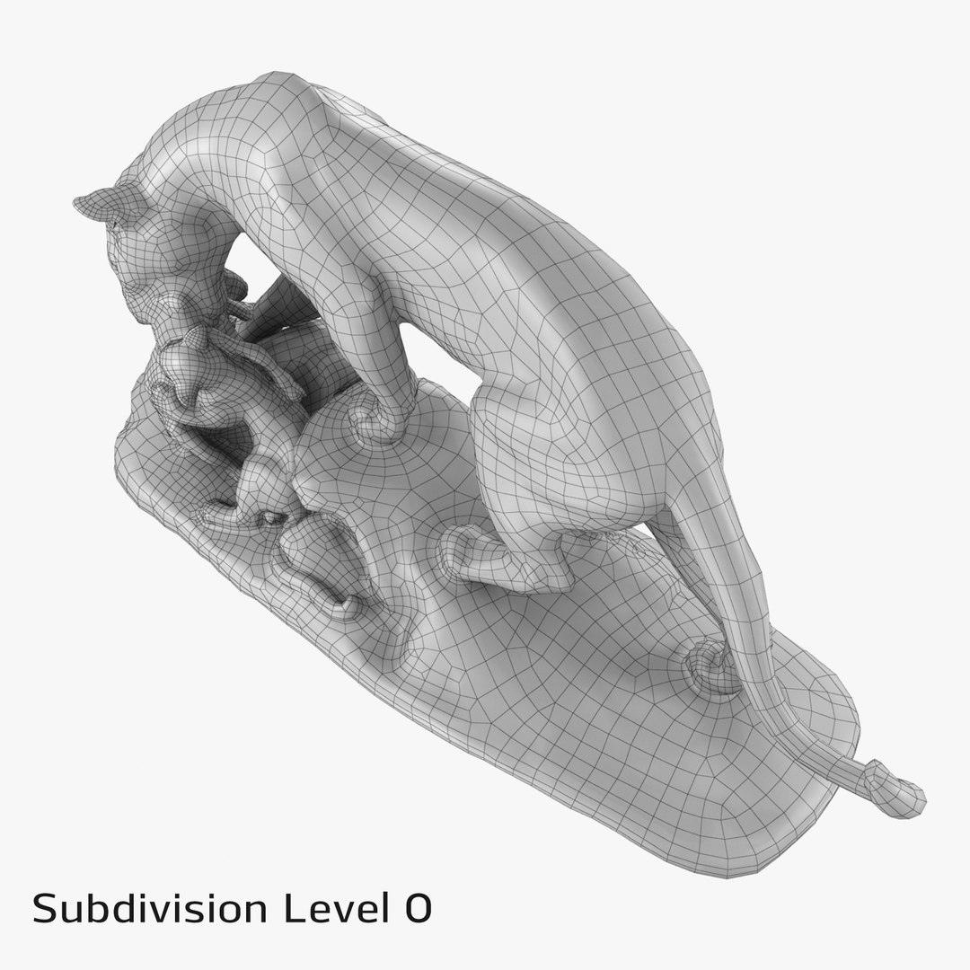 Panther statue 3D TurboSquid 1219387