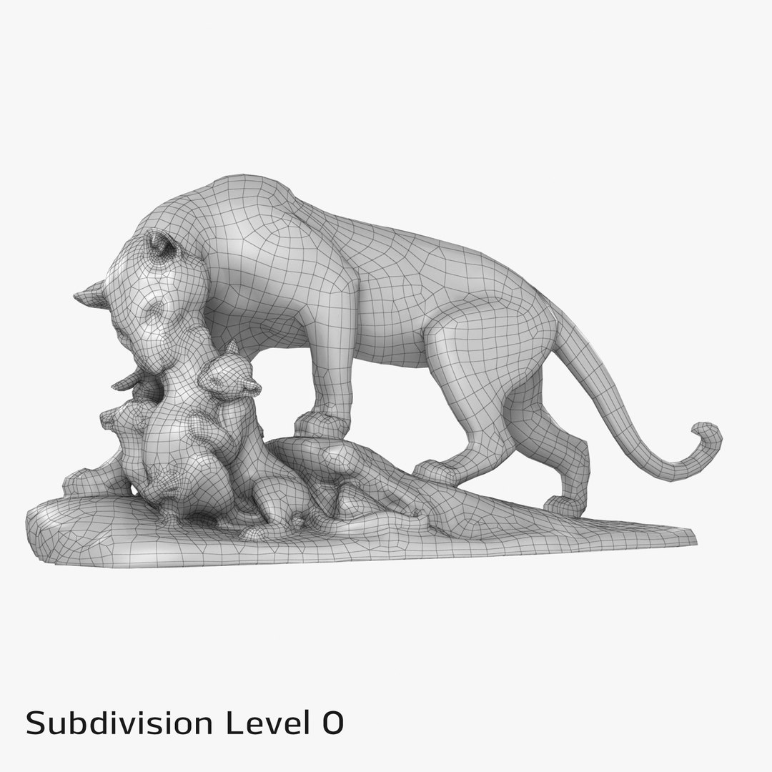 Panther statue 3D TurboSquid 1219387