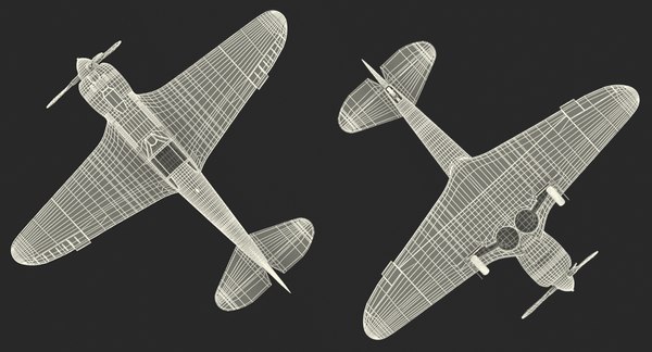 3d la-5 wwii soviet fighter aircraft model