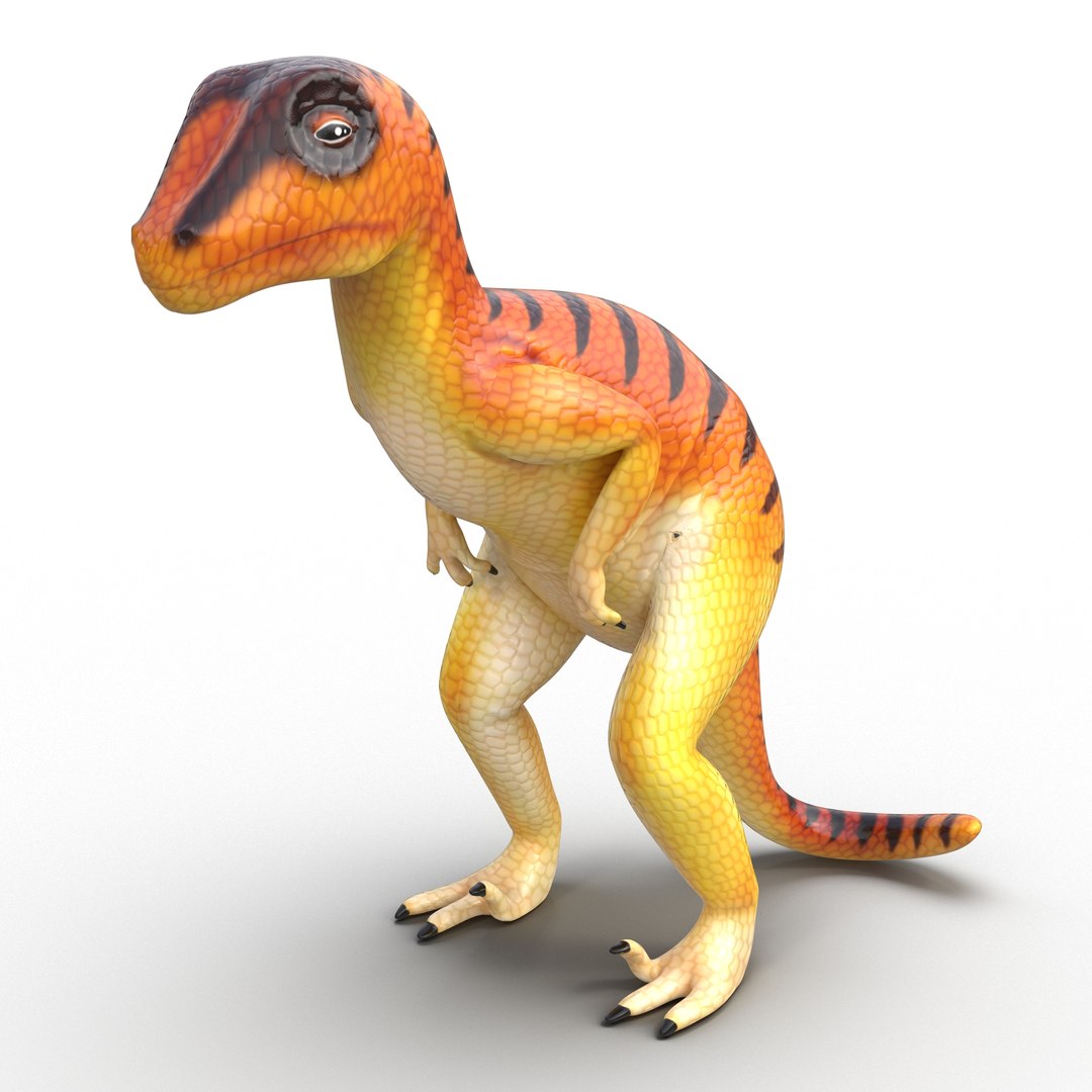 Dinosaur Toy Velociraptor 3D Model 3D model preview