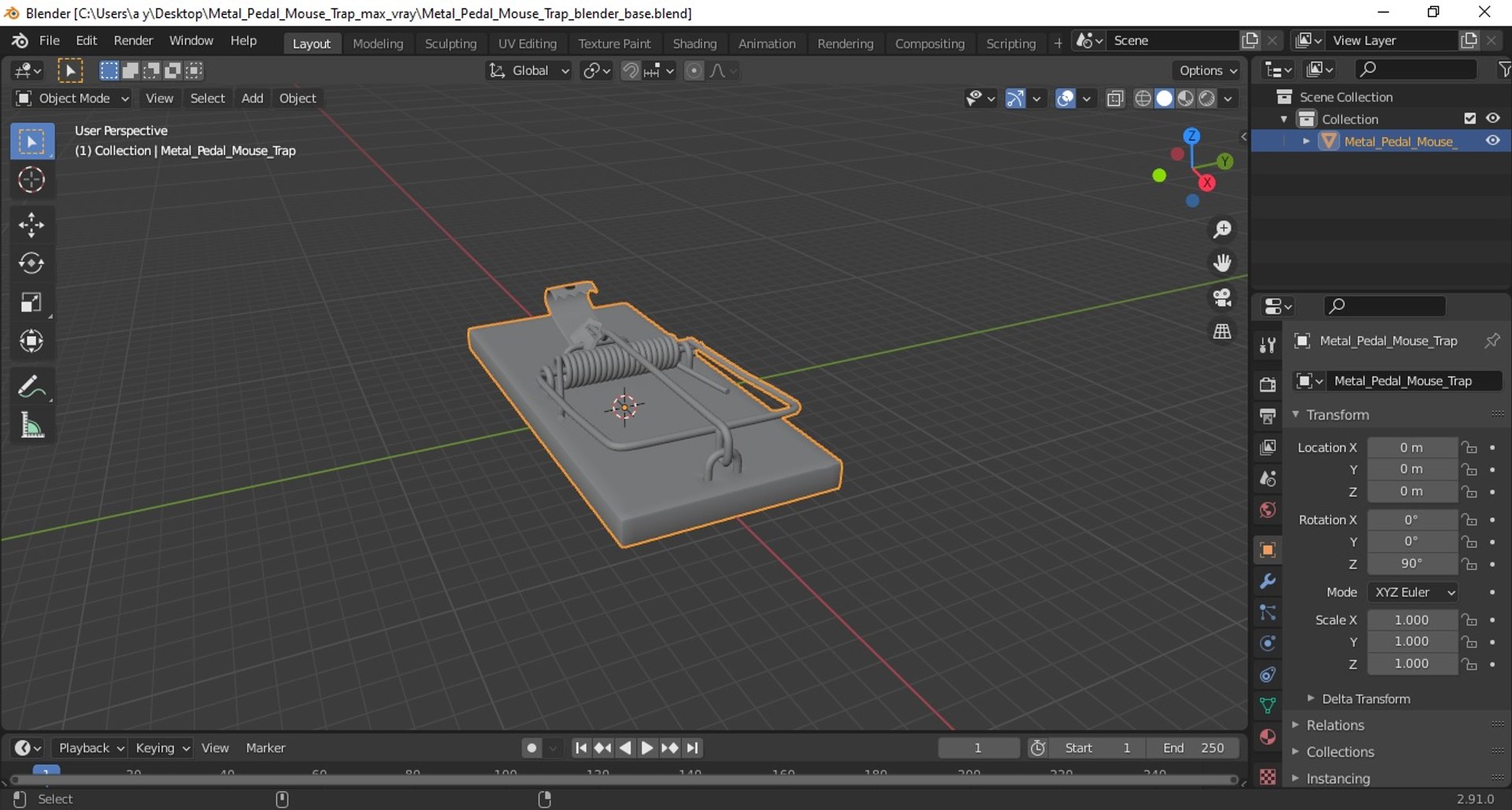 Metal Pedal Mouse Trap 3D model https://p.turbosquid.com/ts-thumb/ms/AKch26/im/metalpedalmousetrap3dsmodel022/jpg/1629753666/1920x1080/fit_q87/0edaf36d35aca0a998a105208bd13c04dd1dbb90/metalpedalmousetrap3dsmodel022.jpg