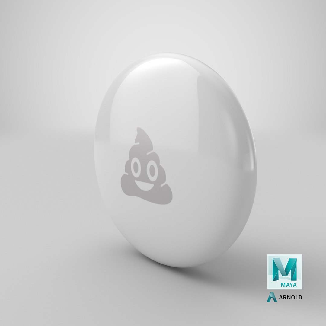 3D Apple AirTag Emoji Turd 3D Model TurboSquid 1743514