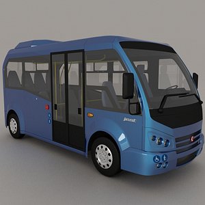 Minibus 3D Model in Bus 3DExport