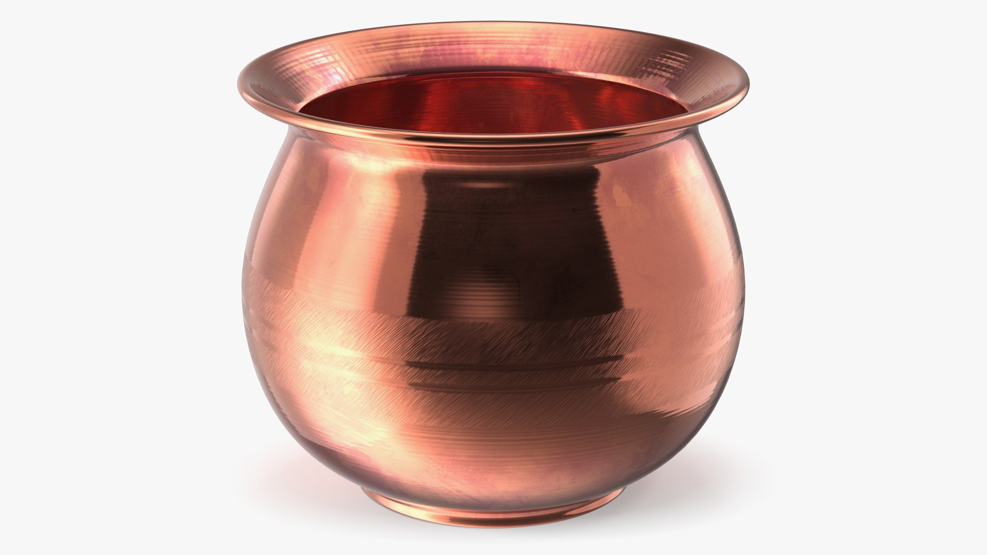 Copper Water Vessel Smooth Finish 3D model preview