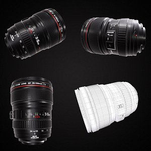canon EF 24-105mm camera lens PBR