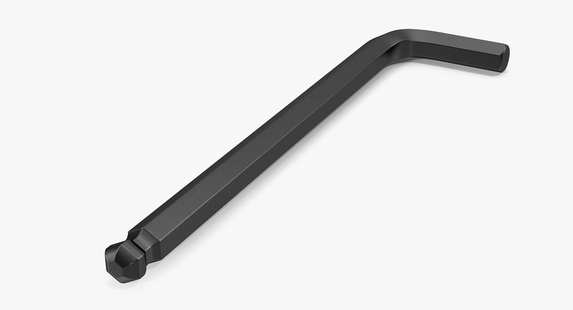 Long Arm Ball Hex Key Wrench 3D model preview