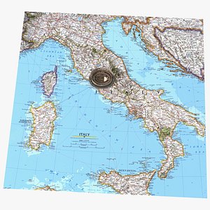 Colosseum on Italy Map