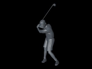 3d basic golfer model