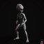 3D model grey alien pbr