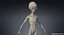 3D model grey alien pbr