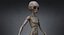 3D model grey alien pbr