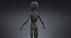 3D model grey alien pbr