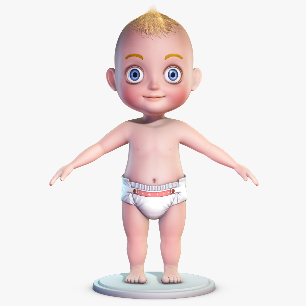 3d cartoon rig model