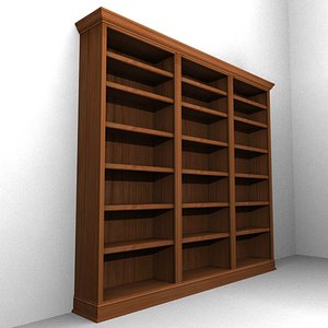 3d traditional bookcase case