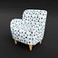 Conjunto de 3 poltronas modernas