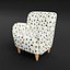Conjunto de 3 poltronas modernas