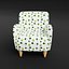 Conjunto de 3 poltronas modernas