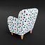 Conjunto de 3 poltronas modernas