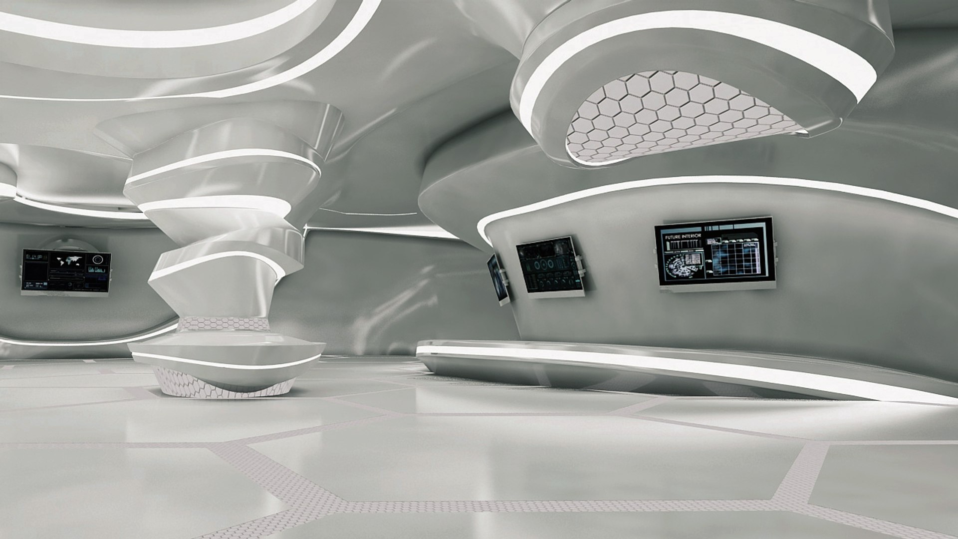 Scifi Futuristic Room Design 3D Model TurboSquid 1390732