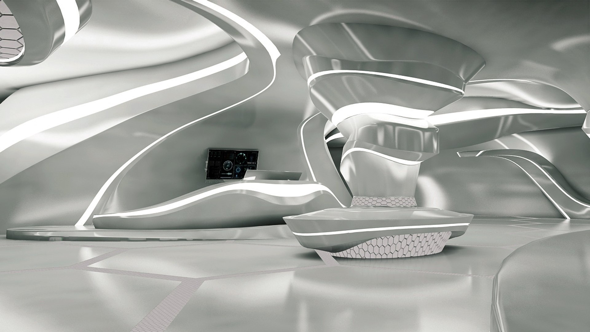 Sci-fi Futuristic Room Design 3D Model - TurboSquid 1390732
