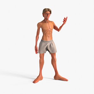 3D Stylized Human Male Thin Rigged