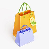 Shopping Bags with Discount Tag