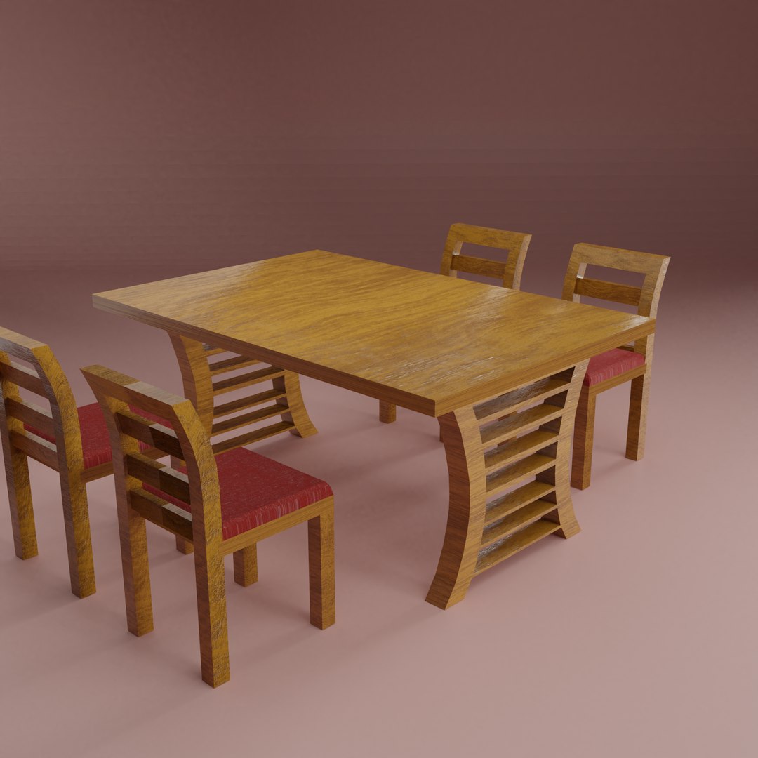 Dinning Table 3D Model - TurboSquid 1725372
