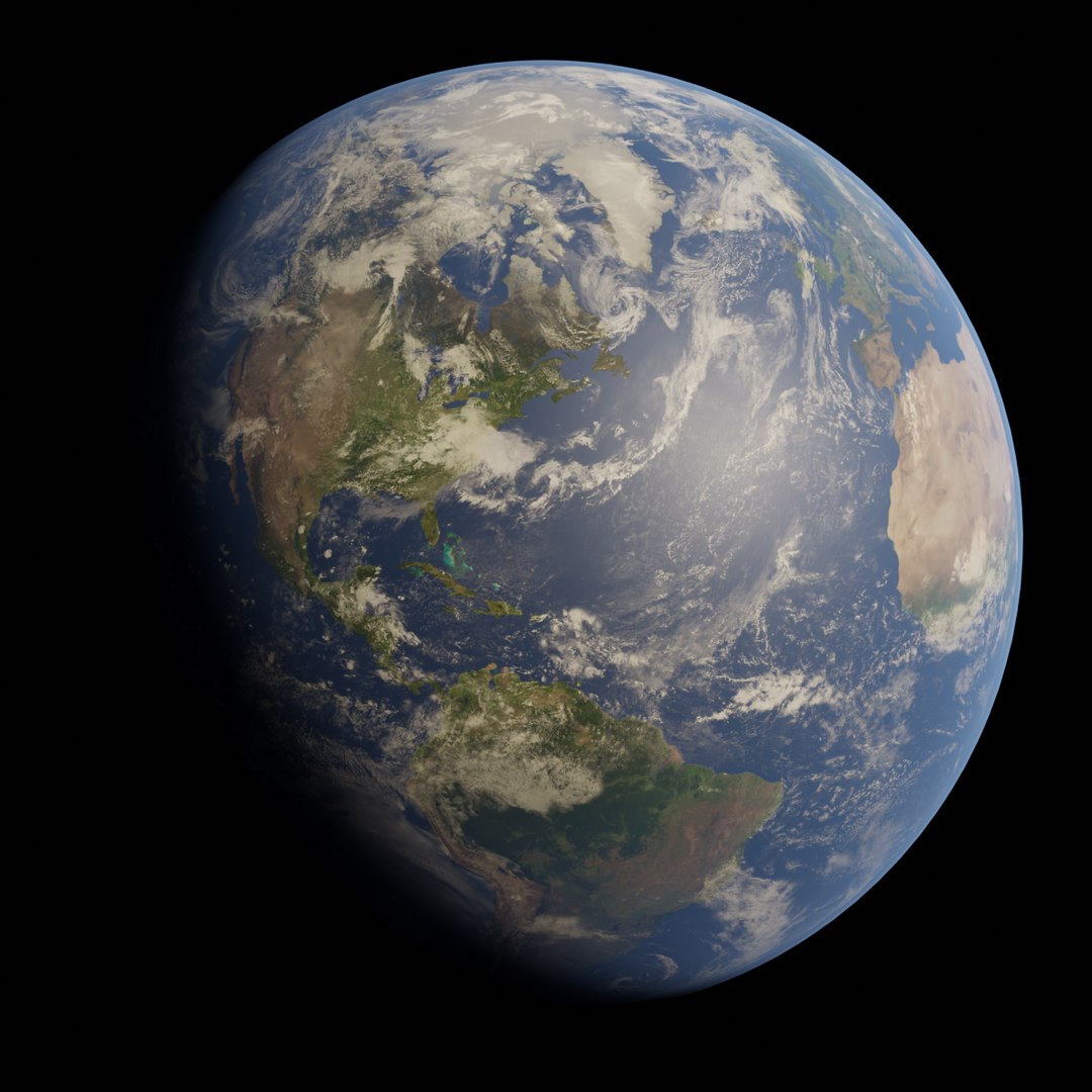 3D Earth textured 3D model with Clouds Rotation and atmosphere ...