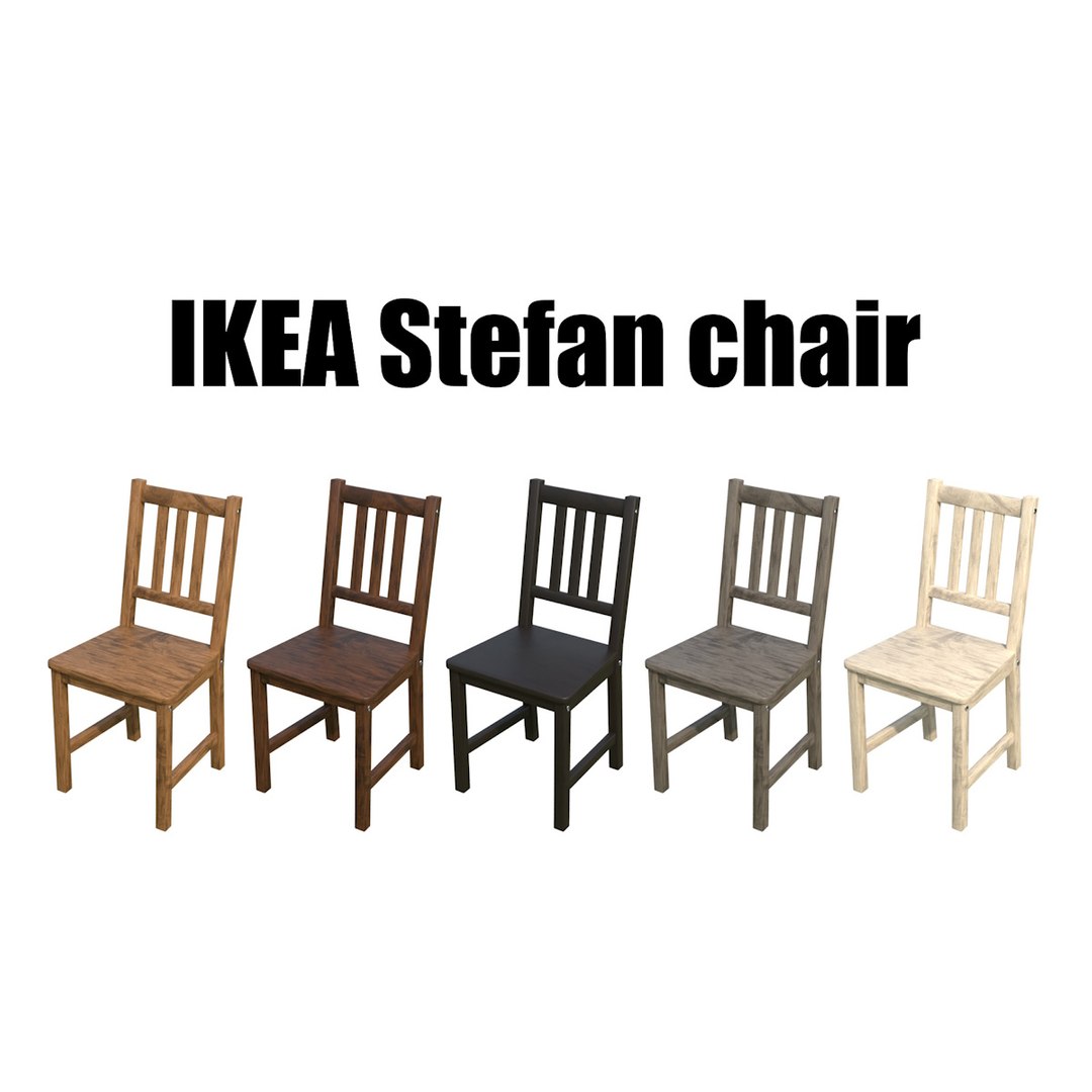 3D Wooden IKEA Stefan Chair Model TurboSquid 2106109