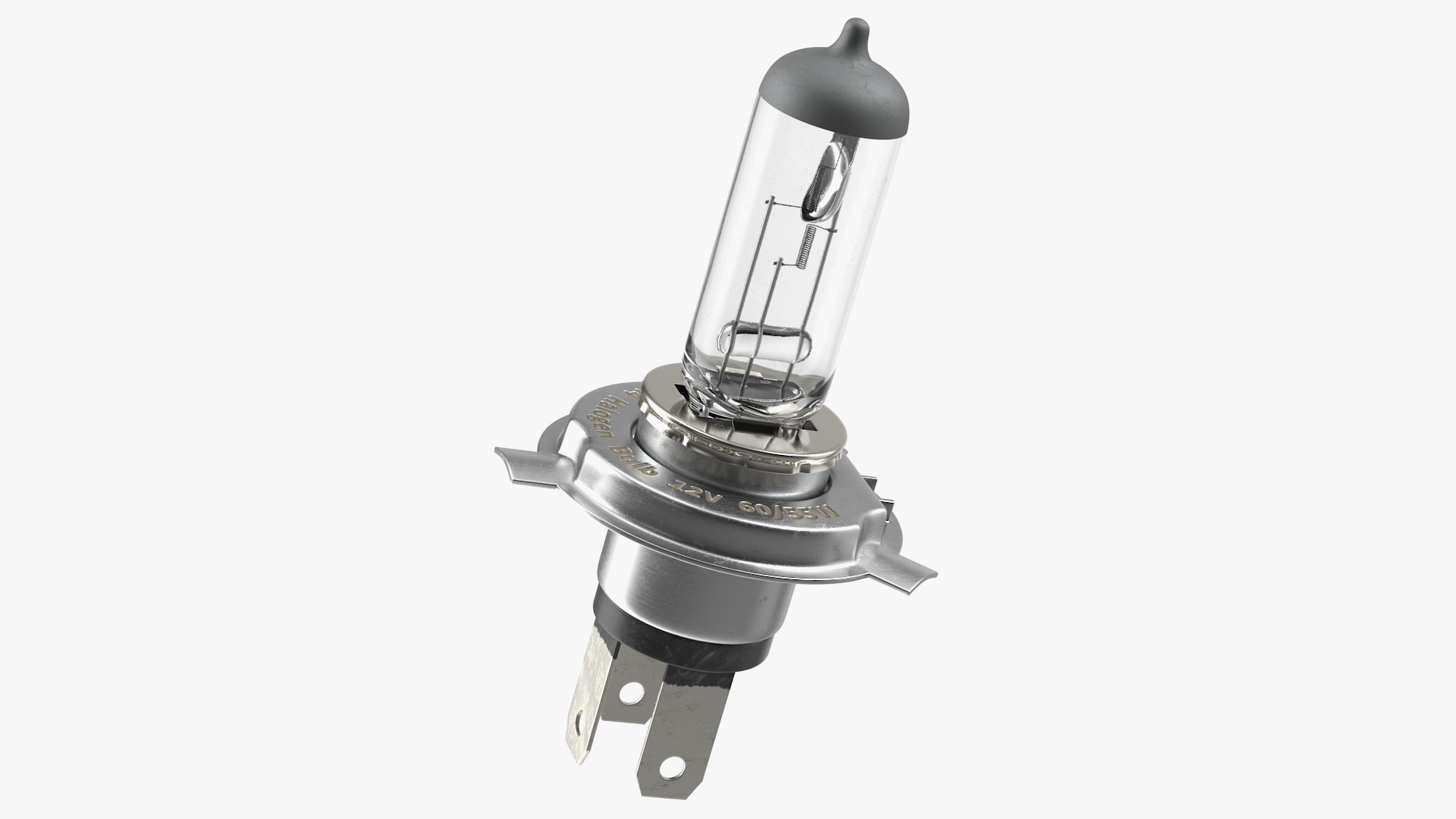 Automotive H4 Halogen Light Bulb 3D model preview