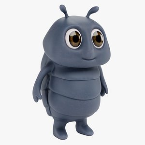 Cartoon Pill-bug 3D model