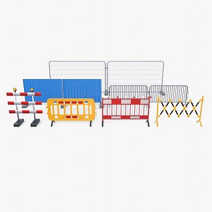 Construction site barrier pack V1 model