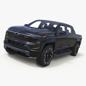 Black Chevrolet Silverado EV RST 2024 3D model