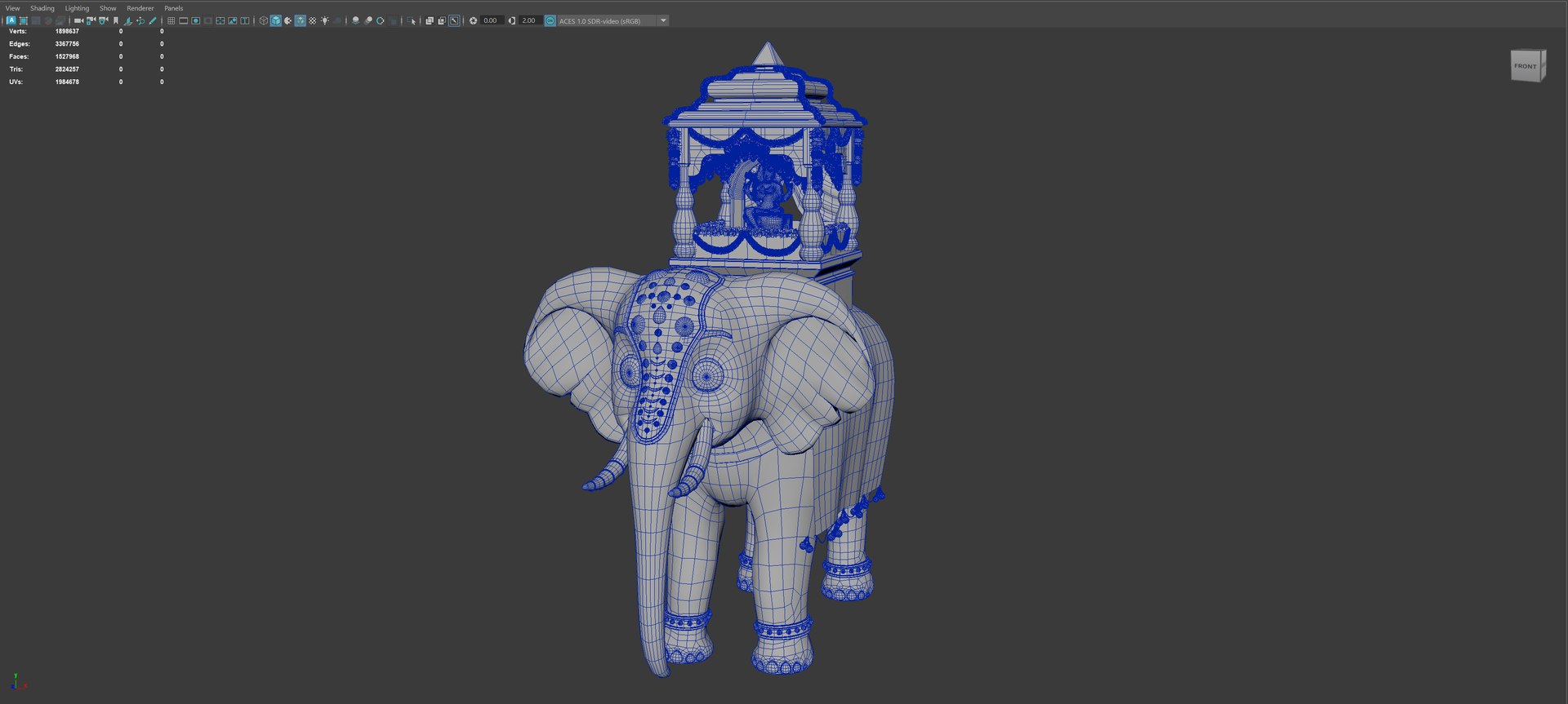 Cartoon DASARA Elephant - MAYA Rigged And Blender Rigged 3D Model ...