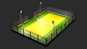 Tennis court A6 3D