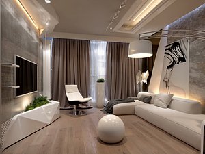 3D model living room