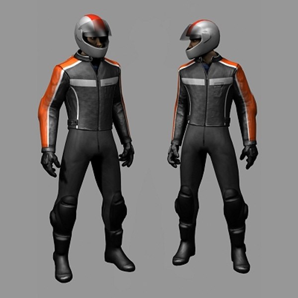 Motociclista (motociclista) com cores facilmente v Modelo 3D ...
