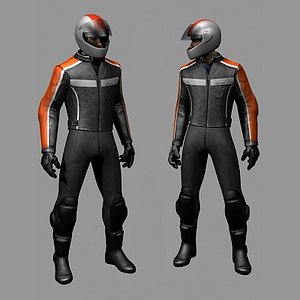 Biker (Motorcycle rider) with easily-variable colors