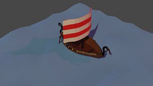 low poly ship