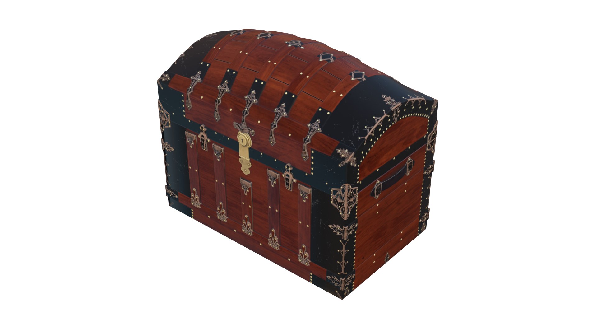 Low Poly Antique Wooden Trunk 3D Model 3D Model - TurboSquid 2300103