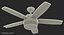 3D chromium blades ceiling fan