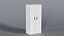 Armoire blanche à 2 portes, modèle 3D low poly, rendu réaliste, UV, textures PBR 4K