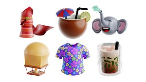 Songkran Festival 3D Collection