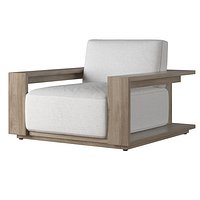 RH BAHIA TEAK LOUNGE CHAIR