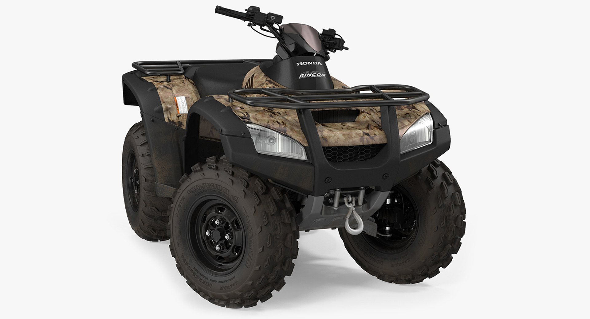 Honda Quad Bike Rigged 3D Model 3D model preview