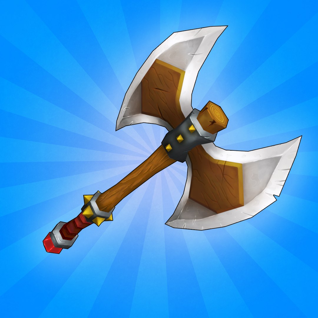 3d Ready Medieval Axe Model