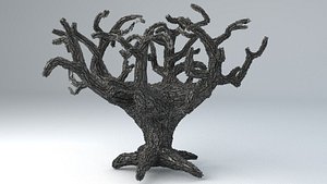 - sci-fi shapes tree 3D model