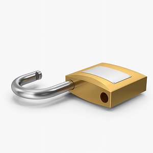 Unlocked Gold Padlock