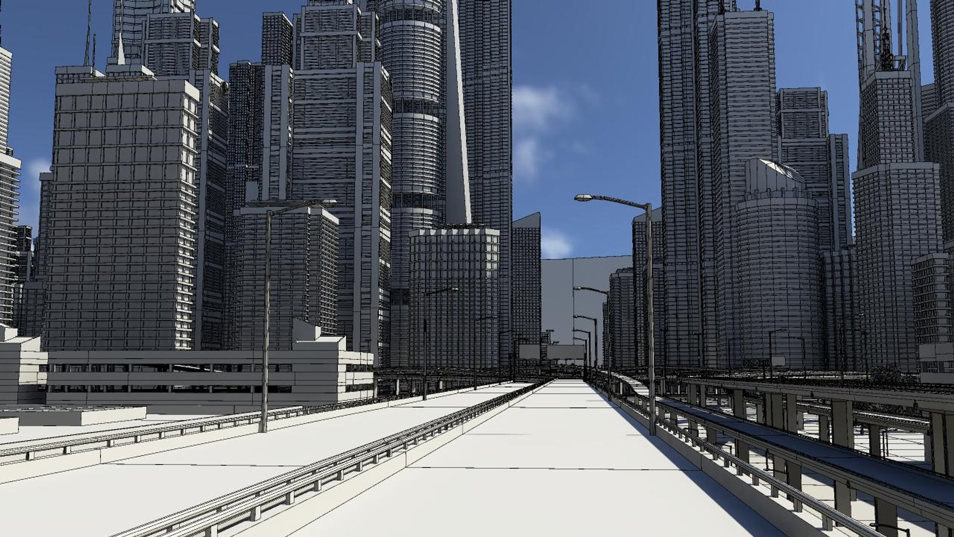 3D Freeway City Environment - TurboSquid 1339748